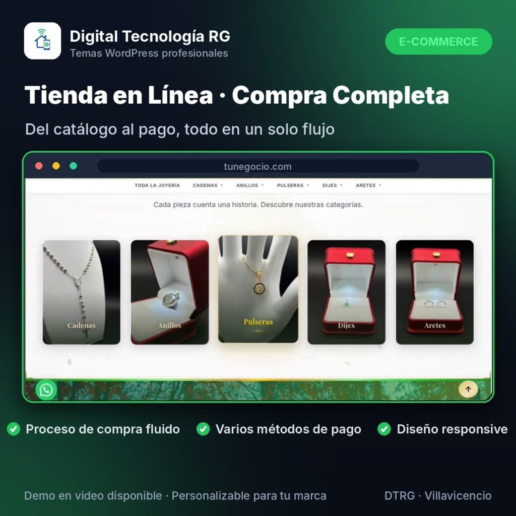 Tienda Virtual de Joyería (Subastas y E-commerce) — Digital Tecnología RG